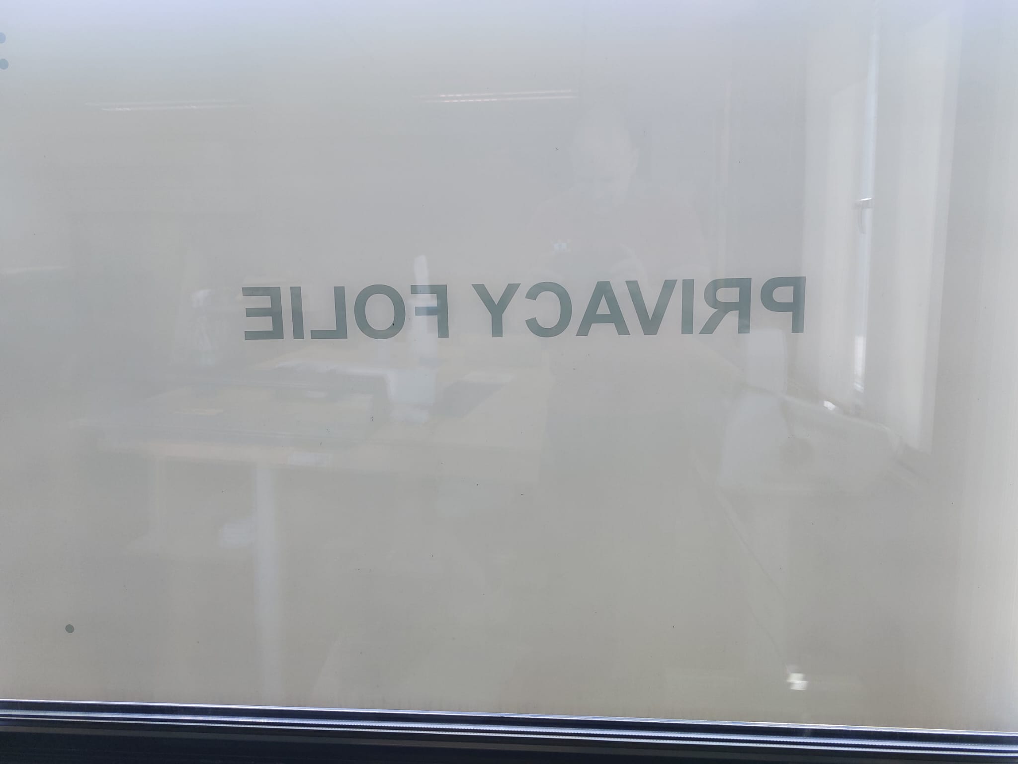 transperantefolie bedrukt binnen